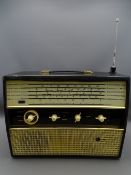 VINTAGE PYE RADIO Model No P131MBQ, early 1950s battery/mains valve radio, 41cms W
