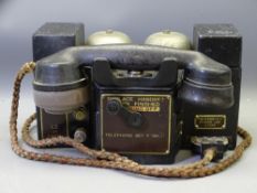 V PLESSEY COMPANY LIMITED of Vicarage Lane, Ilford 'F' Mark 1, early telephone set, 14cms H