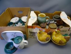 DENBY GREENWHEAT, other stoneware crockery, 'hen on nest' ETC