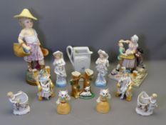 W & B STAFFORDSHIRE MEAT PLATTER 'Italian Garden', Gaudy Welsh jug and other Staffordshire jugs