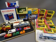 BOXED & LOOSE DIECAST VEHICLES by Matchbox, Corgi, Lesney and others and a modern boxed accordion