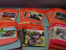 MOTORCYCLE SPORT MAGAZINE, ninety plus copies, 1969-1989 dates