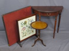 VINTAGE & LATER FURNITURE PARCEL, four items to include a folding card table, a reproduction