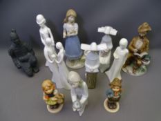 CHINA & PORCELAIN FIGURINES, a selection by M J Hummel, Lladro, Royal Worcester and others