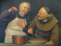 PEARS PRINT - two monks chatting, 45 x 58cms