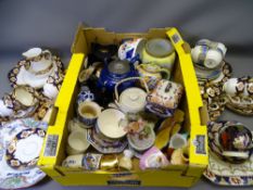 ROYAL ALBERT GILT & COBALT DECORATED TEAWARE, Victorian and later decorative tableware and