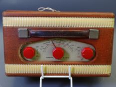 ROBERTS 'JUNIOR' VINTAGE RADIO (J.11361), 15cms H, red case