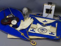 MIXED COLLECTABLES to include Masonic memorabilia, a bakelite desktop pen stand, a stylish modern