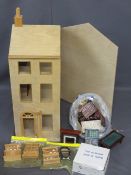 THREE STOREY GEORGIAN STYLE DOLL'S/MINIATURES COLLECTOR'S HOUSE, unfinished project to include