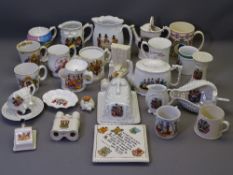 CRESTED CHINA, an assortment of Welsh and other cabinet ware