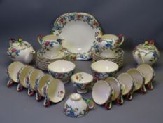 ROYAL CAULDON DINNER & TEA WARE, approximately 50 pieces
