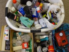 CAR CARE MAINTENANCE GOODS & ACCESSORIES, a quantity