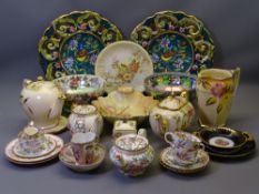 LIMOGES - Minton's and an assortment of other decorative china, also a pair of Belgian chargers