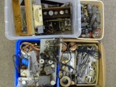 RADIO PARTS, VALVES, a very large quantity