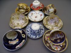 CIRCA 1820 & LATER CABINET CUPS & SAUCERS, a collection
