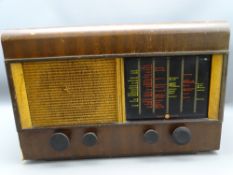 VINTAGE PYE RADIO, Model No P28, early 1950s valve radio, 44cms W