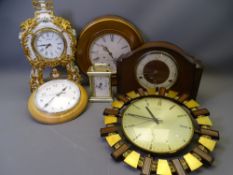 VINTAGE & LATER MANTEL & WALL CLOCKS, a quantity