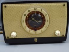 PHILLIPS CLOCK FACE VINTAGE RADIO, 18cms H, 342A