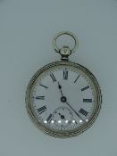 VICTORIAN LADY'S OPEN FACE POCKET WATCH, Birmingham 1884, maker Fritz Petit Pierre, key wind