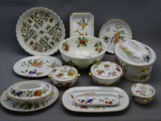 WORCESTER HEATPROOF COOKWARE, a large assemblage of Royal Worcester fruit and floral decorated