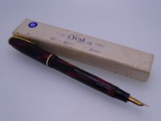 CONWAY STEWART - Vintage (1950s) Red/Black Candle Flame Conway Stewart 550 