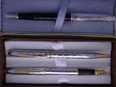 CROSS - Vintage Black Lacquered Cross Townsend fountain pen with sterling silver (?) cap. 'Alstom' -