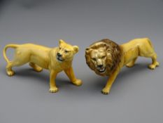 BESWICK LION & LIONESS