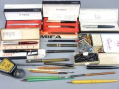 VINTAGE PENS, DRAWING INSTRUMENTS, ASSOCIATED NIBS & MATERIALS, a quantity to include a De La