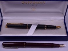 WATERMAN - Modern (2001 -2011) Matte Black Waterman Hémisphère Mk 1 fountain pen with gold trim