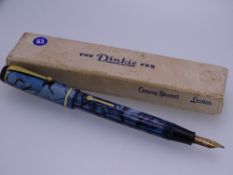 CONWAY STEWART - Vintage (1930s-40s) Blue Pearl with Black Veining Conway Stewart 540 