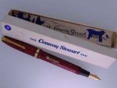 CONWAY STEWART - Vintage (early 1950s-early 1960s) Rose Marble with Gold Veins Conway Stewart No. 84