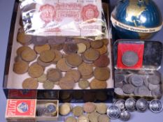 COLLECTABLE CASH & BUTTONS ETC to include a quantity of vintage and later British and overseas