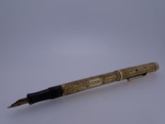 SWAN MABIE TODD - Vintage (1920s - 1930s) Gold Filled Swan Mabie Todd Self Filler fountain pen