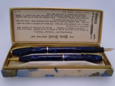 CONWAY STEWART - Vintage (1950s) Blue Marble Conway Stewart 550 