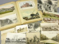 VINTAGE POSTCARDS & FAMILY PHOTOGRAPH COLLECTION, single album and loose, mainly Wales with some