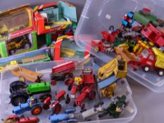 DINKY, CORGI, LESNEY & OTHER FARMYARD VEHICLES & EQUIPMENT, some in original packaging