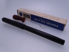 SWAN MABIE TODD - Vintage (1910s) Black Swan Mabie Todd 1500 Eyedropper fountain pen. Barrel