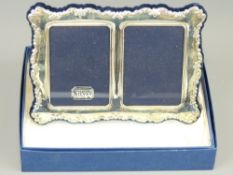 SILVER DOUBLE PHOTO FRAME with original box