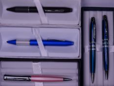 CROSS - Modern Metallic Teal Cross ballpoint pen and pencil set with chrome trim. Also,