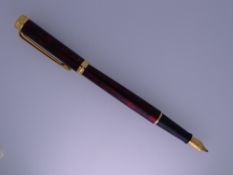 WATERMAN - Modern (early 2000s but now discontinued) Boudoir Red and Black chequered lacquer