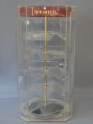 SHAEFFER perspex rotating counter display, 67cms H