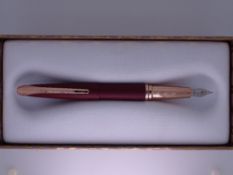 CROSS - Modern Sandblasted Claret Red ATX Cross fountain pen with stainless steel Cross nib. In
