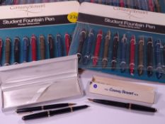 CONWAY STEWART - Vintage (1960s) Black Conway No. 57 fountain pen with Pressac filling mechanism,