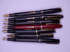 WATERMAN - Collection of Vintage Waterman fountain pens: 1. late 1940s-early 1950s Black Champion