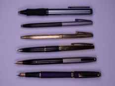 SHEAFFER - 4 various USA-made Sheaffer pens: 1. Vintage (early 1970s) Black Sheaffer Stylist 214G
