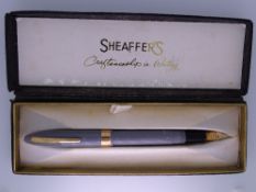 SHEAFFER - Vintage (1950s) Grey Sheaffer Craftsman 52 Touchdown model fountain pen with gold trim