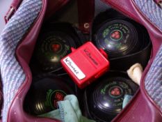 HENSELITE BOWLS - a set of four size 3 Heavy Classic II Deluxe in a carry case