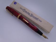 CONWAY STEWART - Vintage (early 1950s-early 1960s) Rose Marble with Gold Veins Conway Stewart No. 84