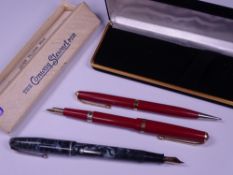 CONWAY STEWART - Vintage (early 1950s) Silvery-Blue Marble Conway Stewart No. 75 fountain pen with