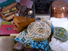 MIXED COLLECTABLES, a good mixed quantity including vintage scales and weights, a model Crescent